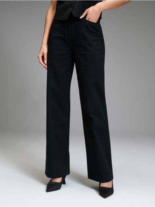 Sinsay - Rifle wide leg - čierna