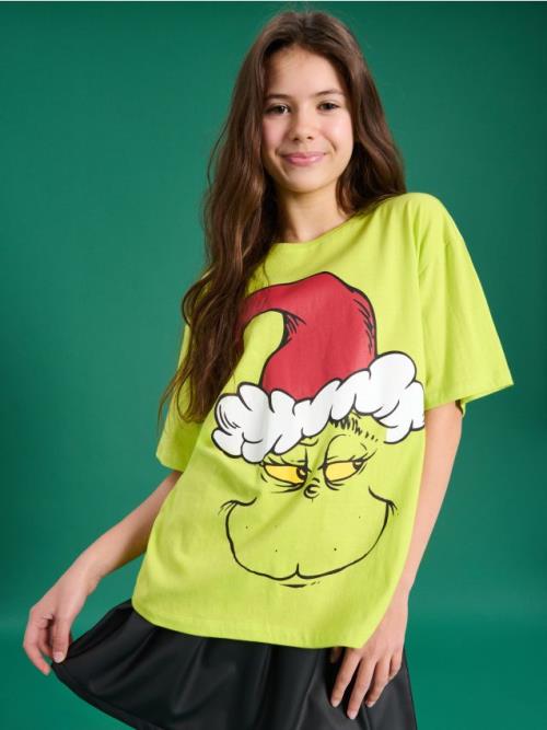 Sinsay - Tričko Grinch - žlto-zelená