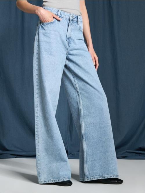 Sinsay - Rifle wide leg - modrá