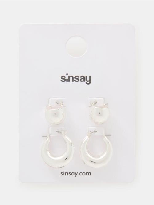 Sinsay - Súprava 2 párov náušníc - strieborná