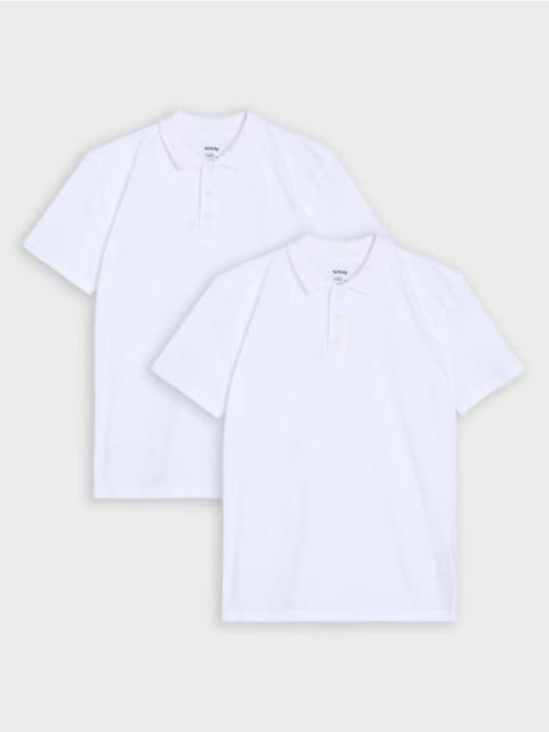 Sinsay - Tričko polo 2 pack - biela