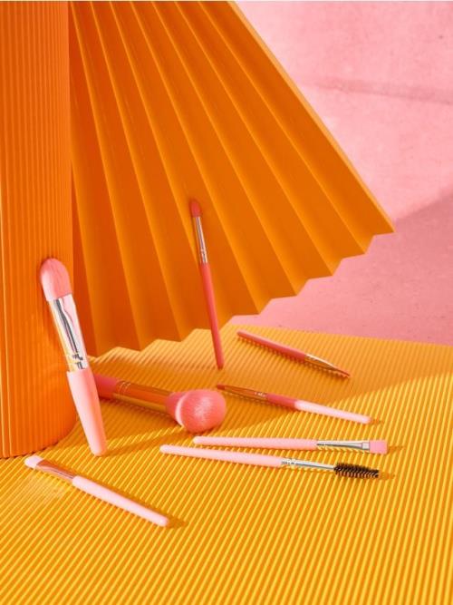 Sinsay - Sada 8 štetcov na make-up - pastelová ružová