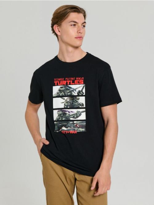 Sinsay - Tričko s potlačou Teenage Mutant Ninja Turtles - čierna