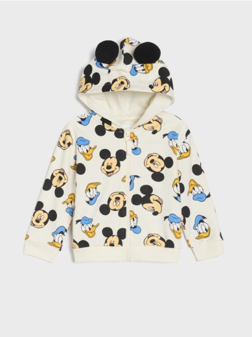 Sinsay - Mikina s 3D prvkami Mickey Mouse - krémová