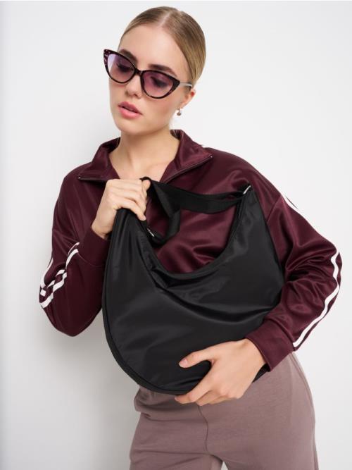 Sinsay - Nylonová hobo kabelka - čierna
