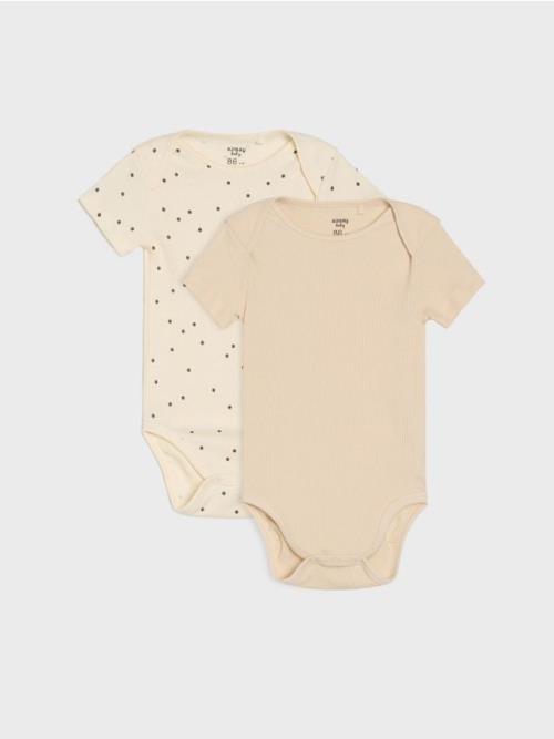 Sinsay - Pásikavé úpletové body 2 pack - krémová
