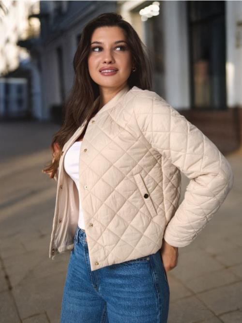 Sinsay - Prešívaná bunda - krémová