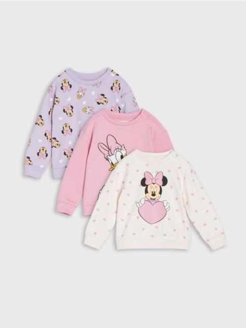 Sinsay - Súprava 3 mikín Minnie Mouse - krémová