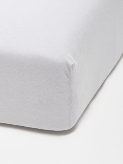 Sinsay - Bavlnené posteľné prestieradlo s gumičkou, 140x200 - svetlošedá