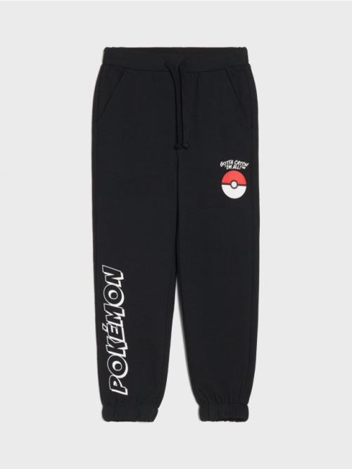 Sinsay - Tepláky s manžetami Pokemon - čierna