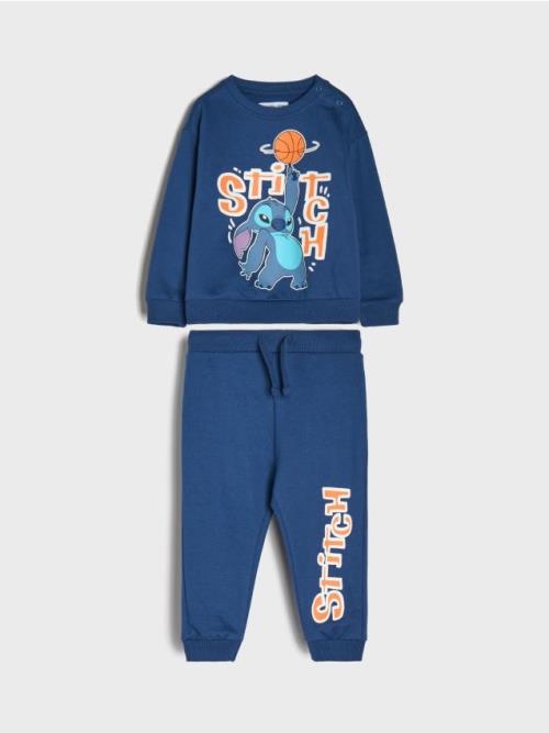 Sinsay - Bavlnená pletená súprava Stitch - tmavomodrá