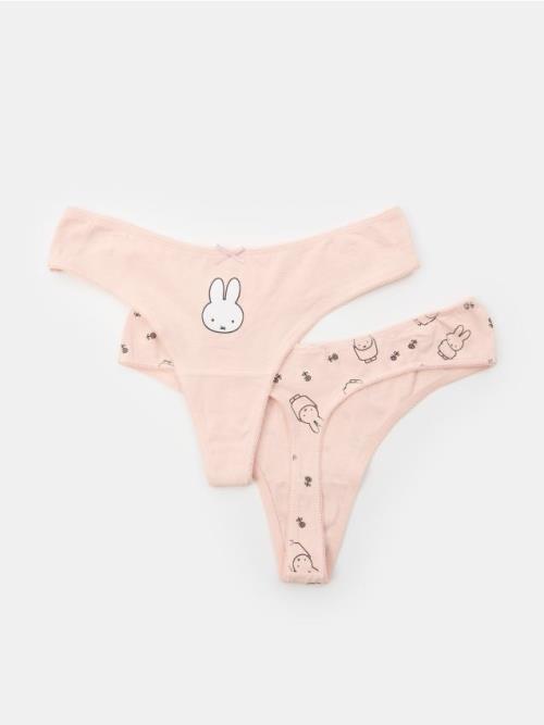 Sinsay - Stringy typu tanga, 2 ks Miffy - viacfarebná