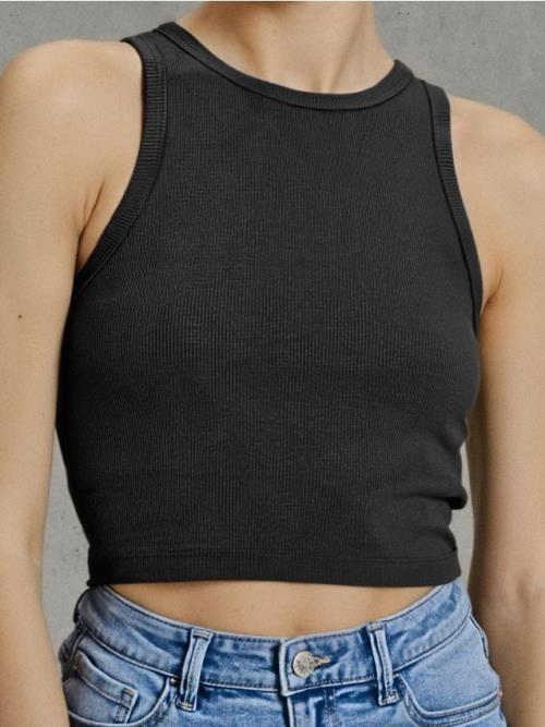 Sinsay - Crop top - čierna
