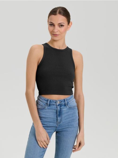 Sinsay - Crop top - čierna