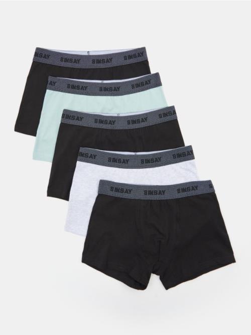 Sinsay - Bavlnené boxerky, balenie 5 kusov - čierna