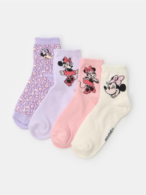 Sinsay - Súprava 4 párov ponožiek Minnie Mouse - viacfarebná