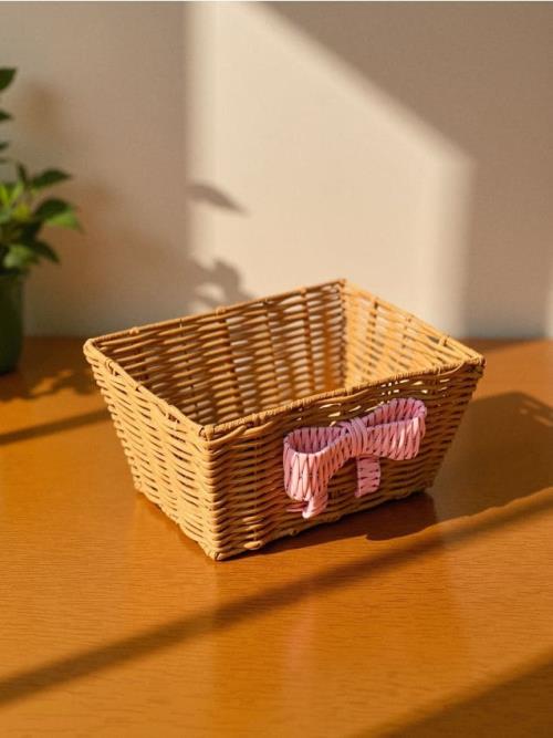 Sinsay - Pletený úložný kôš - béžová