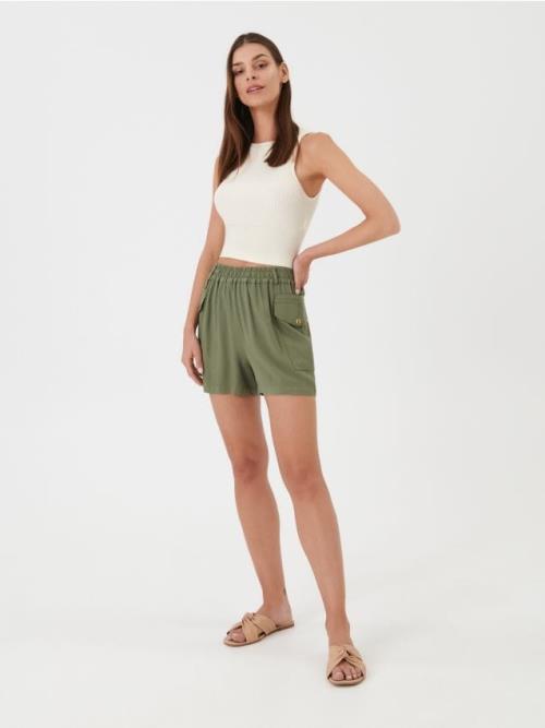Sinsay - Cargo šortky - khaki