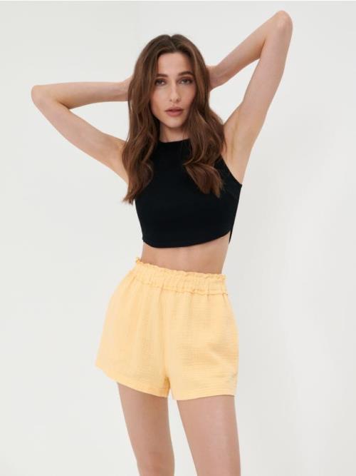 Sinsay - Šortky high waist - pšenicová
