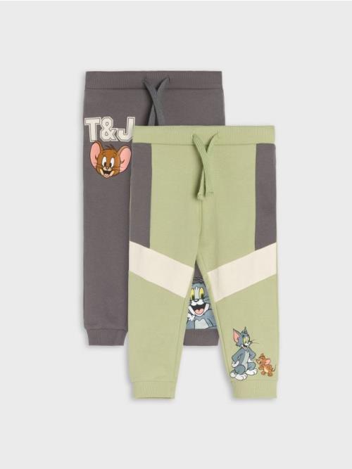 Sinsay - Nohavice 2 pack Tom & Jerry Core - antracitová