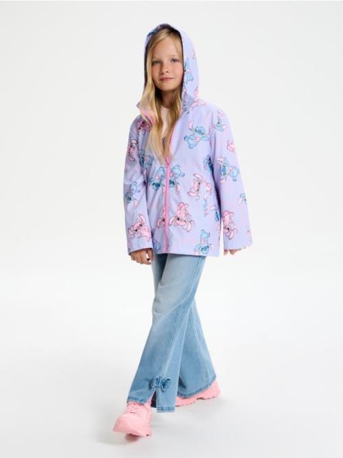 Sinsay - Bunda s kapucňou Stitch - svetlomodrá