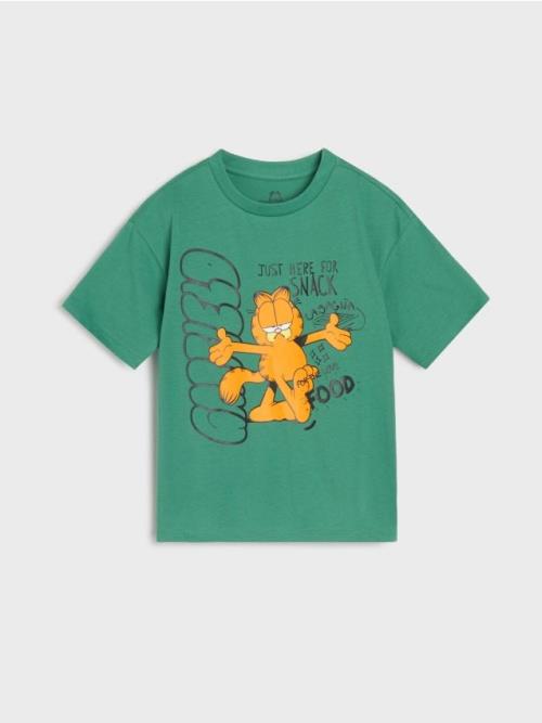 Sinsay - Tričko Garfield - zelená