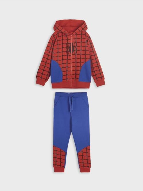 Sinsay - Súprava mikiny s kapucňou a nohavíc Spiderman - červená