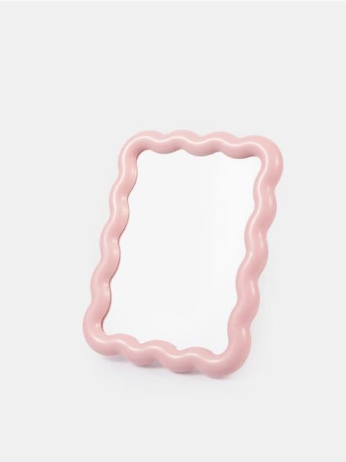 Sinsay - Zrkadlo s vlnitým rámom - pastelová ružová