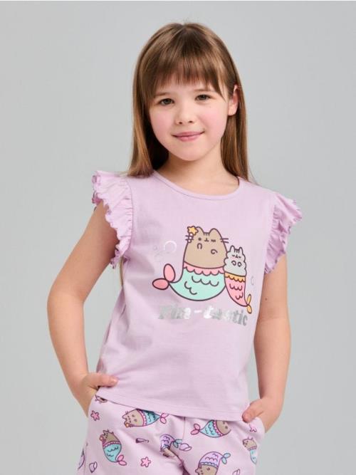 Sinsay - Tričko Pusheen the Cat - levanduľová