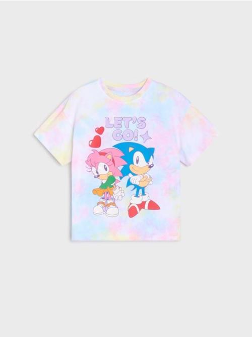 Sinsay - Tričko tie-dye Sonic The Hedgehog - viacfarebná