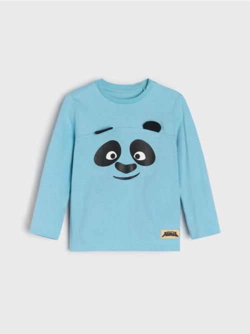 Sinsay - Tričko s dlhými rukávmi Kung Fu Panda - vodová
