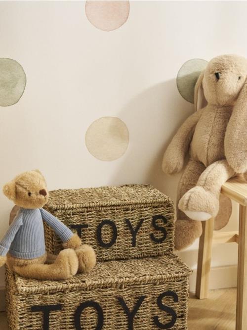 Sinsay - Úložný kôš s nápisom TOYS - béžová