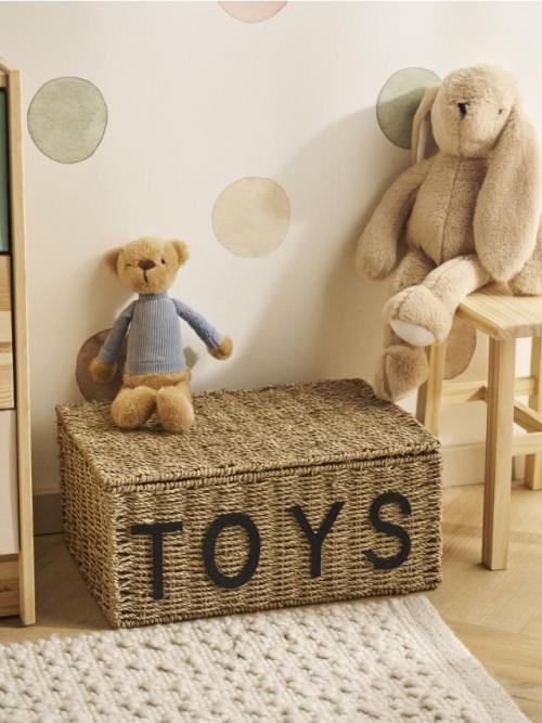 Sinsay - Úložný kôš s nápisom TOYS - béžová