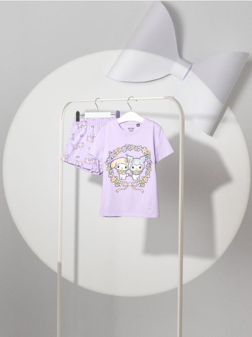 Sinsay - Dvojdielne pyžamo Hello Kitty - levanduľová