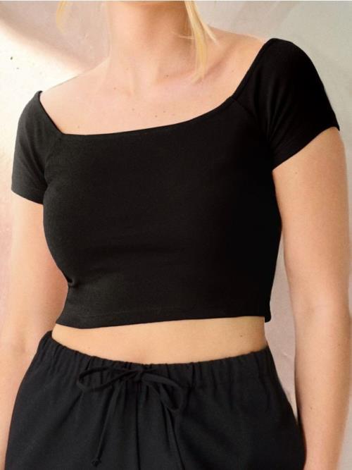 Sinsay - Crop top - čierna