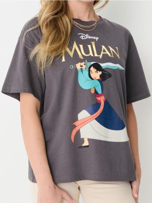 Sinsay - Tričko Disney Princess - tmavosivá