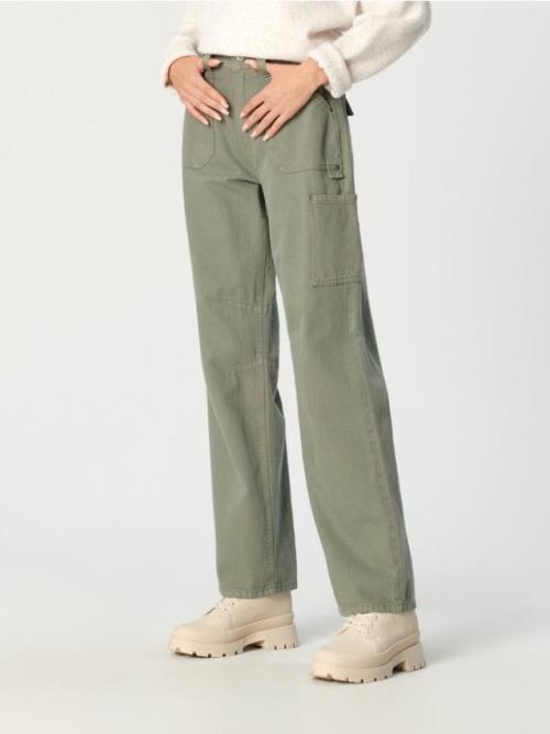 Sinsay - Rifle high waist wide leg - zelená