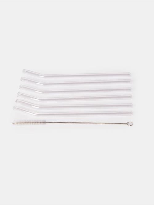 Sinsay - Sada slamiek s čističom 7 pack - clear