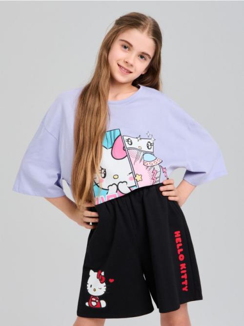 Sinsay - Kraťasy Hello Kitty - čierna