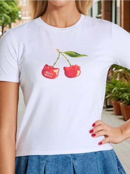 Sinsay - Tričko Hello Kitty - biela