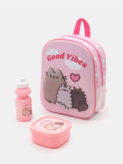 Sinsay - Súprava: batoh, desiatový box a fľaša Pusheen - viacfarebná