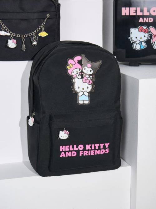 Sinsay - Batoh s vreckom na notebook Hello Kitty and Friends - čierna