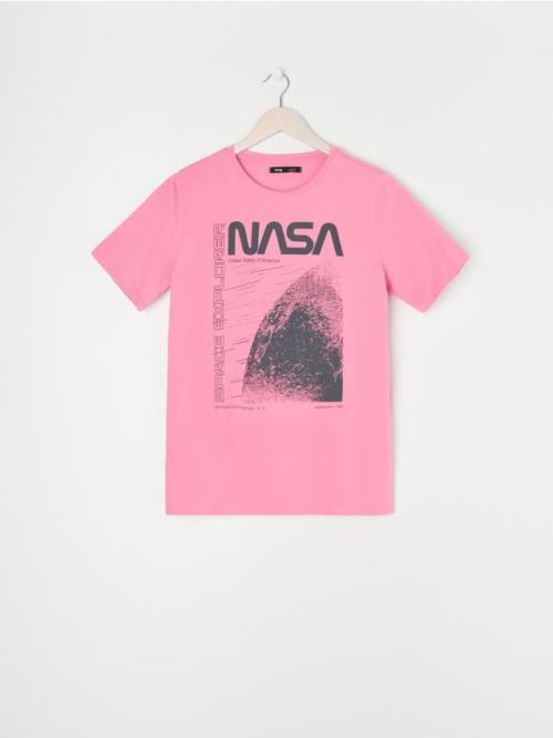 Sinsay - Bavlnené tričko NASA - ružová