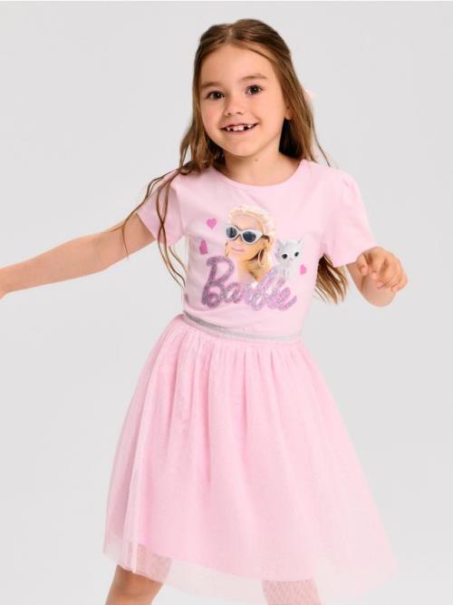 Sinsay - Šaty s tylovou sukňou Barbie - ružová