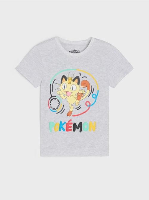 Sinsay - Tričko Pokémon - svetlošedá