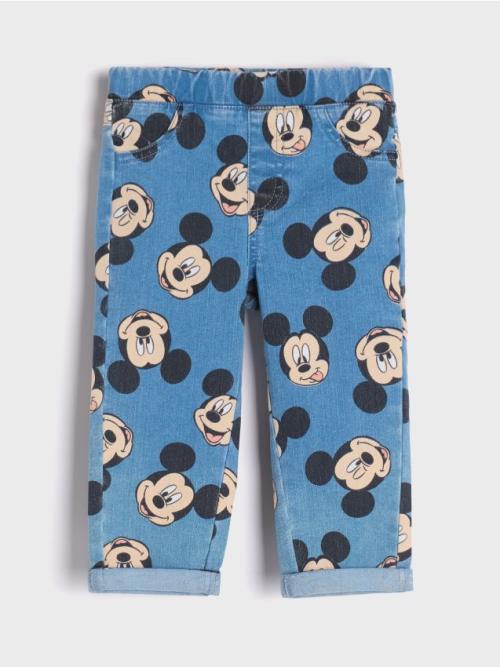 Sinsay - Džínsy Mickey Mouse - tmavomodrá
