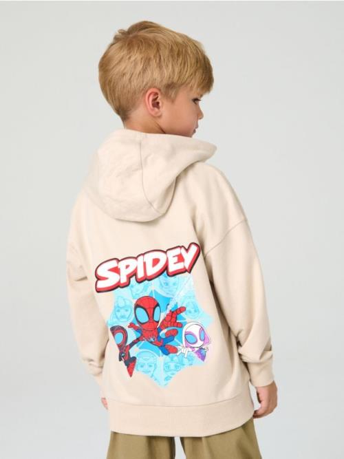Sinsay - Mikina s kapucňou Spidey & His Amazing Friends - béžová