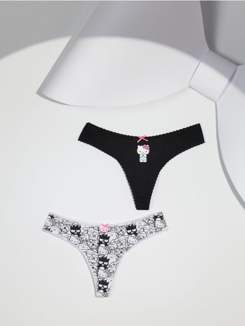 Sinsay - Stringy typu tanga, 2 ks Hello Kitty - viacfarebná