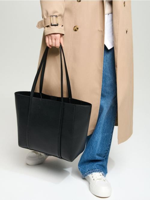 Sinsay - Shopper kabelka - čierna