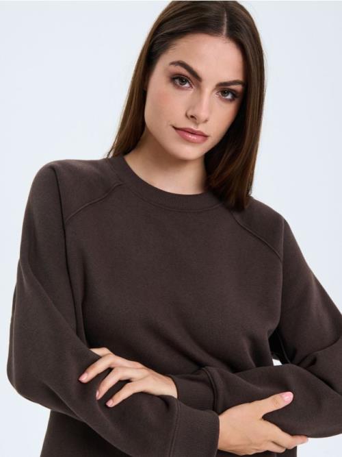 Sinsay - Mikina crewneck - hnedá
